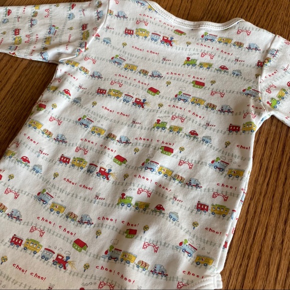 EUC Kissy Kissy All Aboard long sleeved onesie - Picture 9 of 10